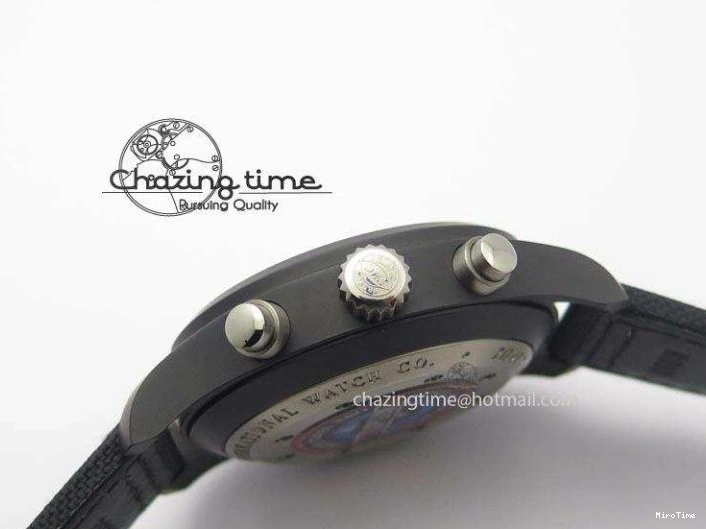 MIROTIME 0321 EasyCare Pilot Chrono IW388001 Real Ceramic ZF 1:1 Best Edition On Black Nylon Strap A 7279